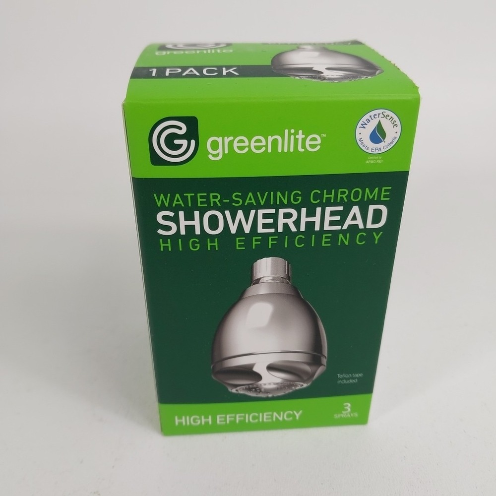 Greenlite Water Saving‎ High Efficiency Showerhead Three Settings  NIB